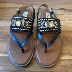 NEW in box: Crown Vintage sandal with adjustable strap.